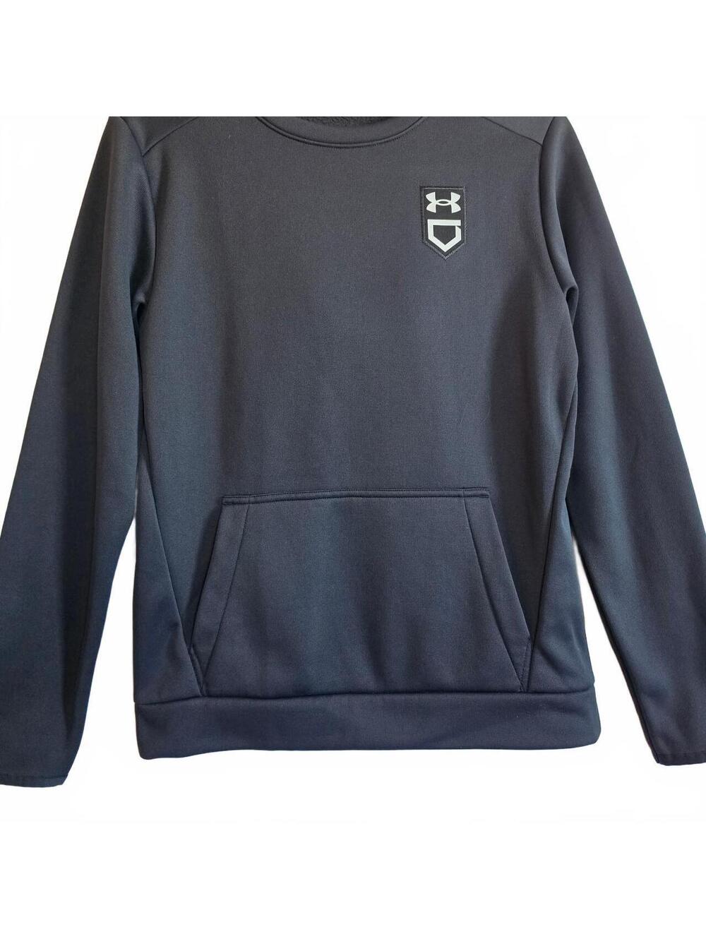 Under Armour Black Baseball Hooded Sweatshirt Youth Large YL